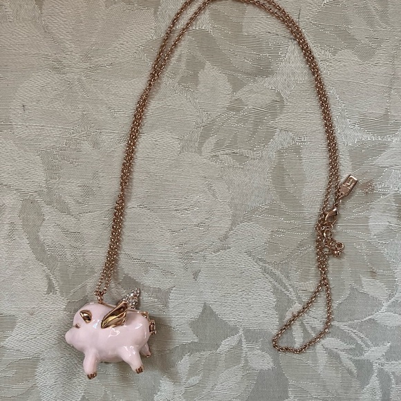 Kate Spade flying pig 🐷 necklace - Picture 1 of 5